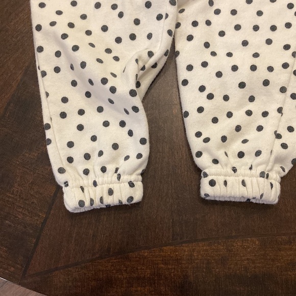 GUC Old navy White w/ black polka dots sweat suit full zip jacket w/ sweatpants - Picture 7 of 9